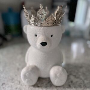 Bath and Body Works Christmas Royal Bear Large Pedestal Candle Holder New